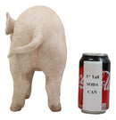 Large Adorable Realistic Animal Farm Babe Pig Piglet Statue 15"L Rustic Decor