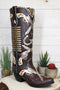 Six Shooter Pistols And Bullets Cowboy Boot Decorative Vase Planter Figurine