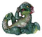 Adorable Green Earth Dragon Hatchling Baby Egg Shell Figurine 2.75"H Collectible