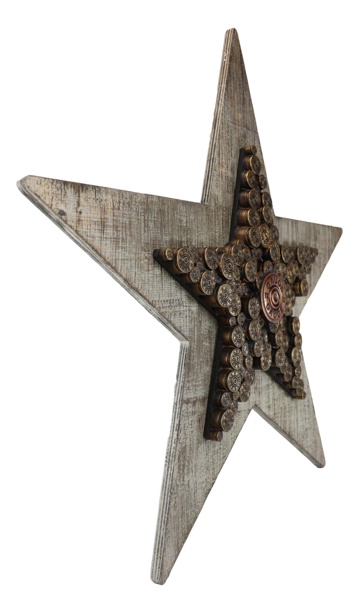 Oversized Rustic Western Patriotic Lone Star 12 Gauge Shotgun Shells Wall Decor