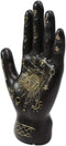 Ebros Psychic Fortune Teller Chirology Palmistry Hand Palm Figurine (Black) - Ebros Gift