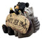 Ebros Black Bear & Raccoon Statue Wipe Your Paws Greeter Welcome Sign Home Decor