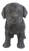 Lifelike Adorable Black Labrador Retriever Puppy Dog Statue 5"H Memorial Pet Pal