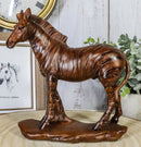 Safari Savanna Grasslands Animal Wildlife Zebra Horse Figurine Faux Wood Finish