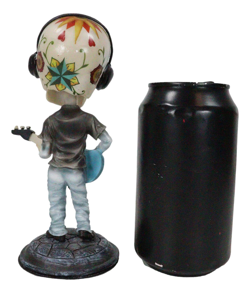Ebros 7" Tall Day of The Dead Bobblehead Electric Bass Player Figurine Collectible