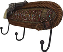 Set Of 2 Cowboy Cowgirl Signs Ropes Six Shooter Gun Pistol Wall 3 Peg Coat Hooks
