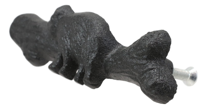Cast Iron Rustic Western Black Bear Drawer Cabinet Door Pulls Hardware 12 Pack