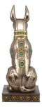 Large Egyptian Jackal Dog Anubis Statue 12.5"H God Of Mummification Afterlife