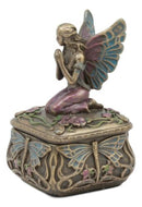 Ebros Art Nouveau Dragonfly Whisperer Fairy Fae Secret Jewelry Box 3.5"H Trinket