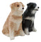 Adorable Brown and Black Border Collie Dog Puppy Ceramic Salt Pepper Shaker Set