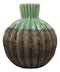Ceramic Southwestern Contemporary Golden Barrel Cactus Floral Vase Decor 8"H
