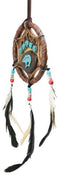 Turquoise Native Bear Paw Dreamcatcher Wall Hanging Decor 5"Diam Dream Catcher