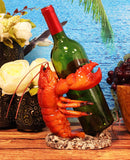 Ebros Dancing Red Lobster Drunken Cajun Creole Delight Wine Bottle Holder 7.5"H