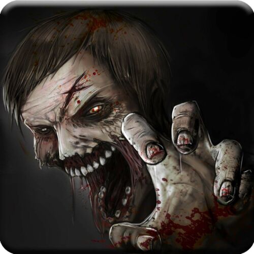 Horror of TheUndead Walking Dead Zombie Ceramic Drink Coaster Set 4 Corked Tiles