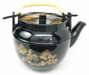 Japanese Winter Tree Art Melamine Tea Pot With Strainer & Flexible Bamboo Handle