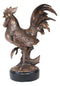 Ebros Decorative Large Rustic Country Farm Rooster Bronze Electroplated Statue