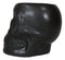 Pack Of 2 Black Ceramic Day Of The Dead Ghastly Skull Planter Bowl Pot Figurine