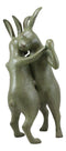 Ebros Large 18" Tall Aluminum Whimsical Romantic Rabbit Couple Ballroom Dancing Garden Statue Animal Fairy Tale Nursery Rhymes Rustic Cozy Cottage Outdoors Lawn Pool Patio Home Decorative Figurine