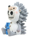 Ebros Furrybones Hedrick The Hedgehog Figurine Small 2.75 Inch Tall Furry Bones Skeleton Monster Collectible Decor Statue Gothic DOD Spiny Mammal Hedgehogs Holding Party Balloon Dog Sculpture