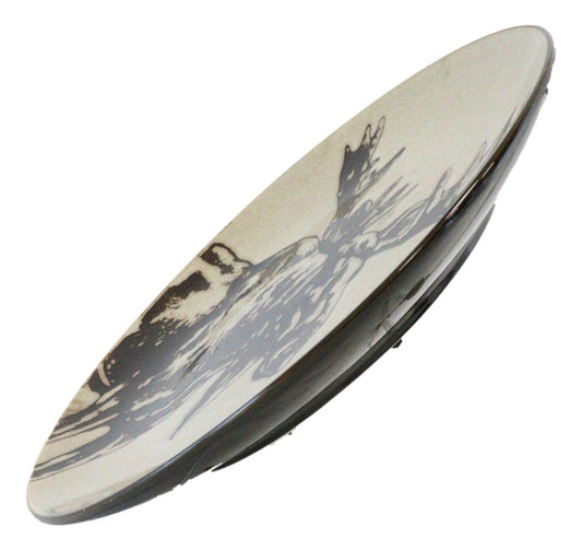 Pack Of 2 Rustic Western Emperor Elk Stag Moose Deer Round Dinner Plates - Ebros Gift
