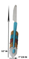 Southwest Chic Indian Turquoise Feather Flatware 4 Spoon Teaspoon Fork Knife Set