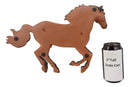 Ebros Western Running Brown Chestnut Horse Wall Decor Sculpture 15.5" Wide