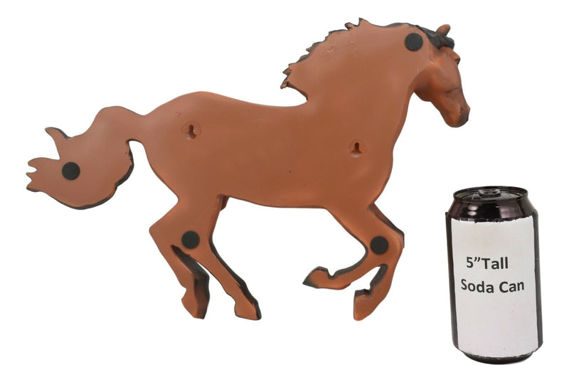 Ebros Western Running Brown Chestnut Horse Wall Decor Sculpture 15.5" Wide