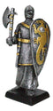 Suit Of Armor Medieval Knight With Axe And Large Dragon Shield Mini Figurine