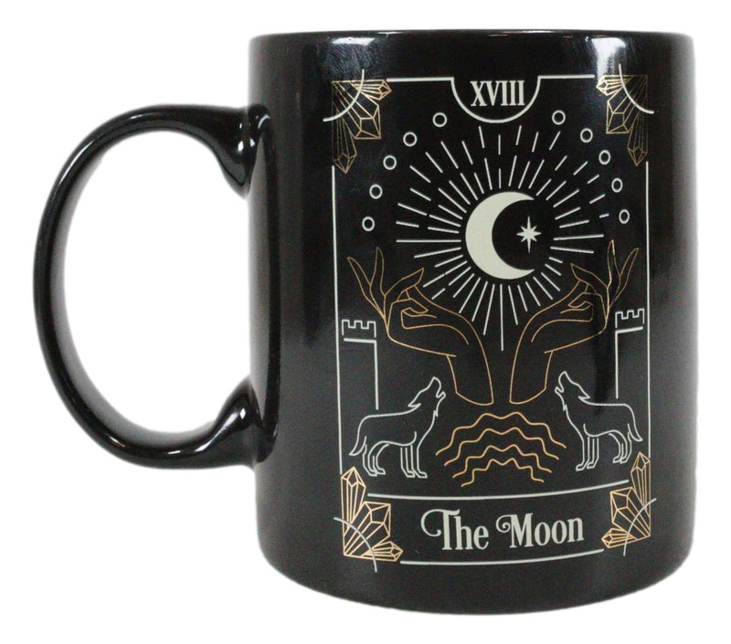 Wicca Fortune Teller Psychic Tarot Cards The Moon Ceramic Tea Coffee Mug Cup