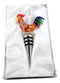 Ebros Gift Chicken Rooster Wine Bottle Stopper Acrylic Topper Metal Rubber Cork Party Hosting Accessory 4.75"H