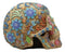 Ebros Colorful Day Of The Dead Floral Sugar Skull Statue Skeleton Head Sculpture