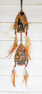 Ebros Native American Two Arrows Moon Alpha Wolf Dreamcatcher Wall Hanging Decor