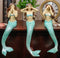 Ebros Gift Under The Sea Ocean Hear See Speak no Evil Mermaids Resin Figurine Shelf Sitters