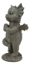 Small Baby Garden Dragon In Zero Gravity Yoga Balance Faux Stone Finish Statue