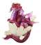 Puzzled Red Dragon Baby In Egg Figurine 3.25"H Dragon Hatchling Fossil Egg Decor