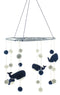 Ebros Fiona Walker England Handmade Organic Moby Dick Whale Nursery Mobile Baby Room