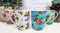 Ebros Victorian Floral Blossoms Porcelain 8oz Mug 4"Tall Coffee Tea Cup Set of 4 - Ebros Gift