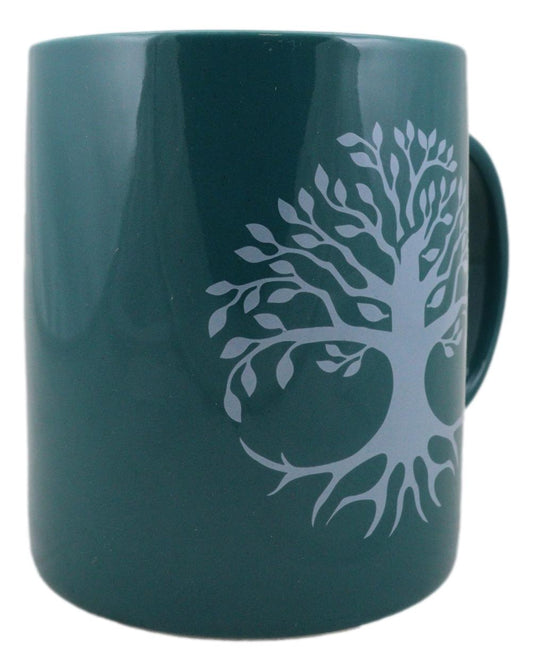 Pack Of 2 Wicca Celtic Tree Of Life Sacred Geometry Bone China Coffee Mug Cups