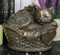 Heavenly Angel Cat Sleeping in Wicker Bed Cremation Urn Pet Memorial Statue
