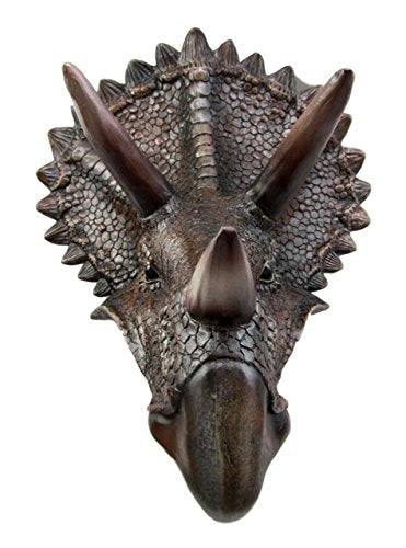 Ebros Jurassic Triceratops Wall Head Large 15.25" H Hanging Wall Decor Plaque - Ebros Gift