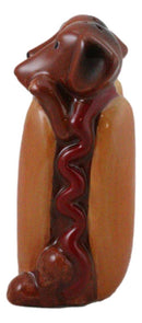 Hot Dog Wieners Dachshund Dogs In Ketchup Mustard Buns Salt Pepper Shakers Set