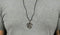 Gothic Red Pentagram Star Dragon Pendant Pewter Necklace Fantasy Mythical Legend