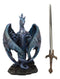 Ebros Nether Blade Ruth Thompson Dragon Statue with Dragon Letter Opener Blade 9.5" Tall Dragon Blade Series Collection Mythical Fantasy Dragons Decor