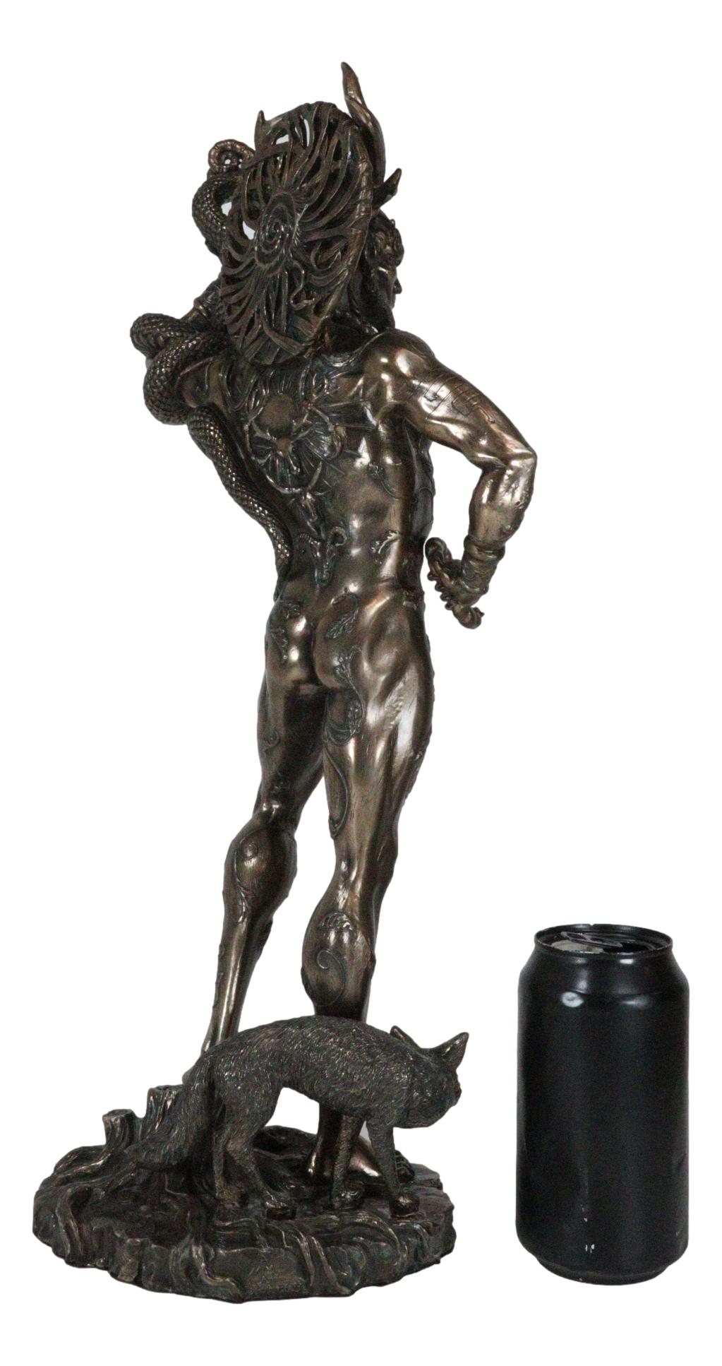Large Cernunnos Statue 18"H Celtic Horned God Wiccan Figurine Maxine Miller Art