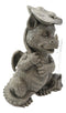Raindrops Keep Falling On My Head Dragon With Lilypad Umbrella Rain Gauge Statue