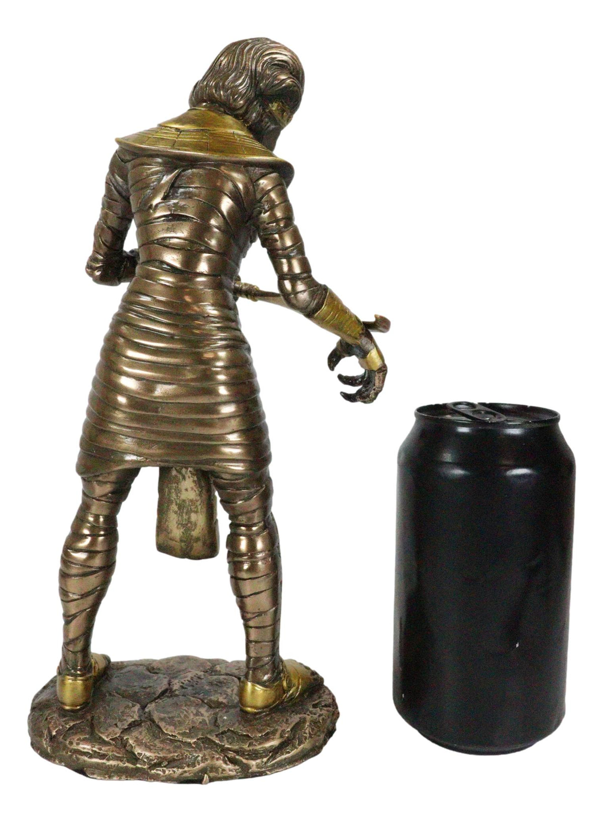 Egyptian Theme Faux Bronze Mummy King Tut Zombie Sarcophagus Statue Sculpture
