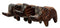 Balinese Wood Handicrafts Tail To Tail Elephant Miniature Figurines Set 2.75"L