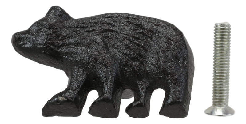 Cast Iron Rustic Western Black Bear Drawer Cabinet Door Knobs Hardware 12 Pack