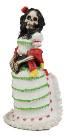 Ebros Fiesta Cinco De Mayo Mexican Senorita Lady Skeleton Statue 5.25" H Day of The Dead Or Halloween Decor Figurine for Dias De Los Muertos Skeletons Ossuary Sculptures