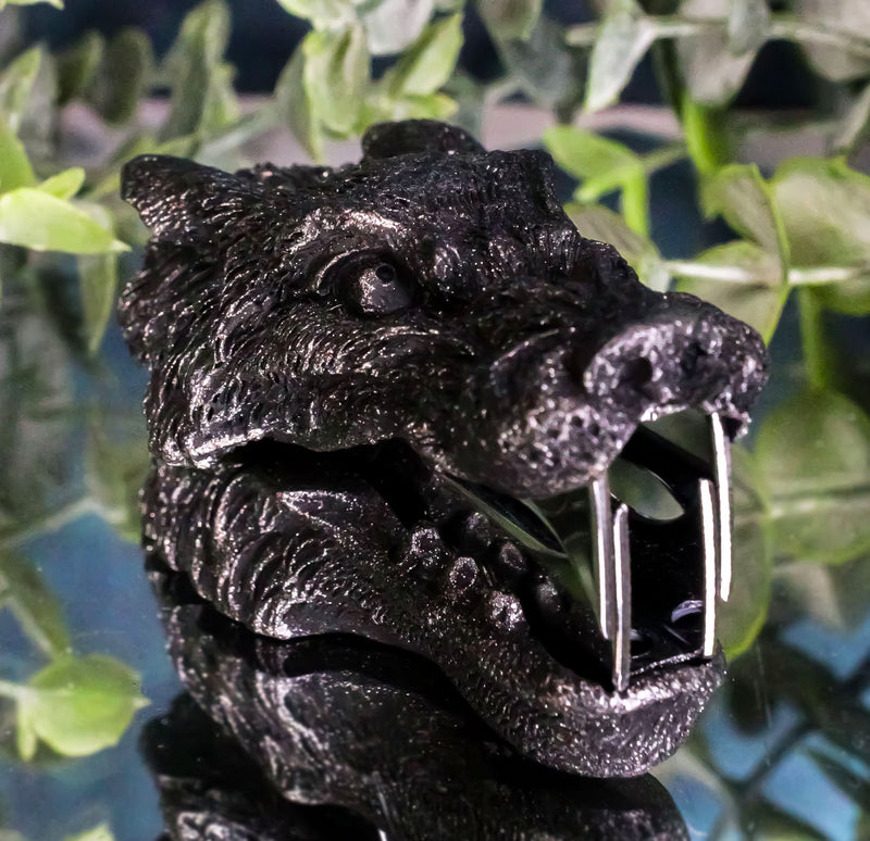 Medieval Fantasy Werewolf Gray Wolf Gargoyle Head Mini Staple Remover Figurine